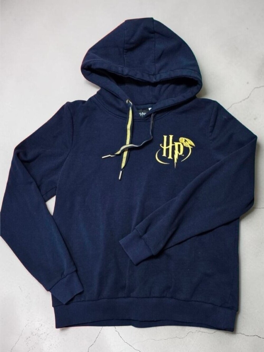 Harry Potter Girls Size Medium 8/10 Cotton Blend Dark Navy Hooded Sweatshirt